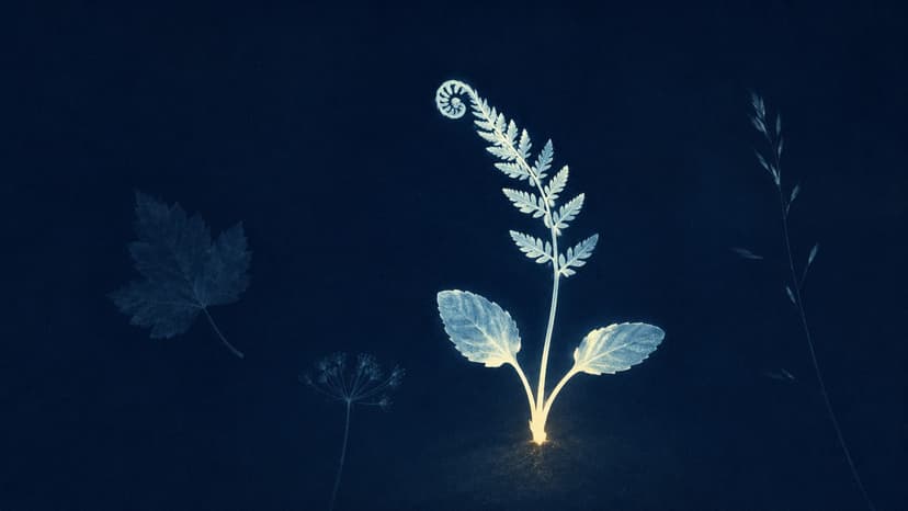 A first shoot, lit against the dark: knowing where you stand, before the first step.