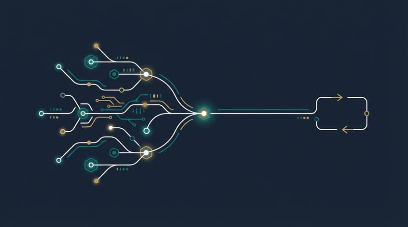Delegation vs inquiry — two paths from the same starting point. One follows a single straight line; the other branches, explores, and learns.